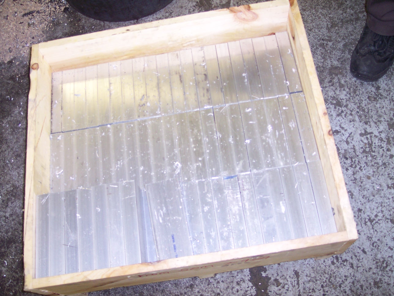 Crate of solid Aluminum 6061 T-6 Billet Bars 